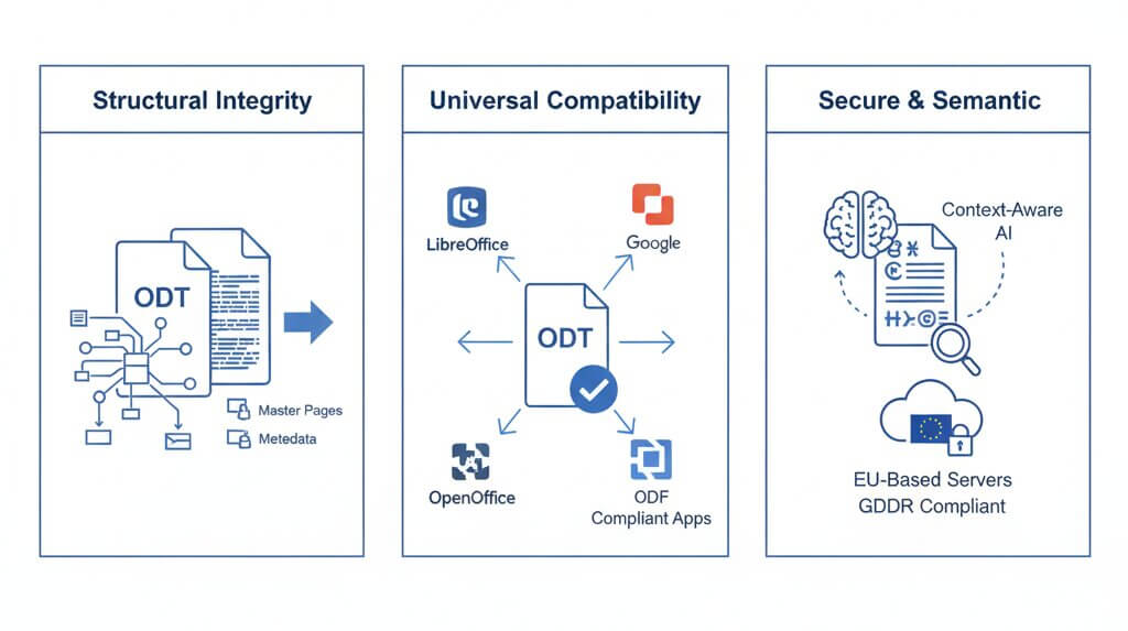 online odt translator with layout preservation